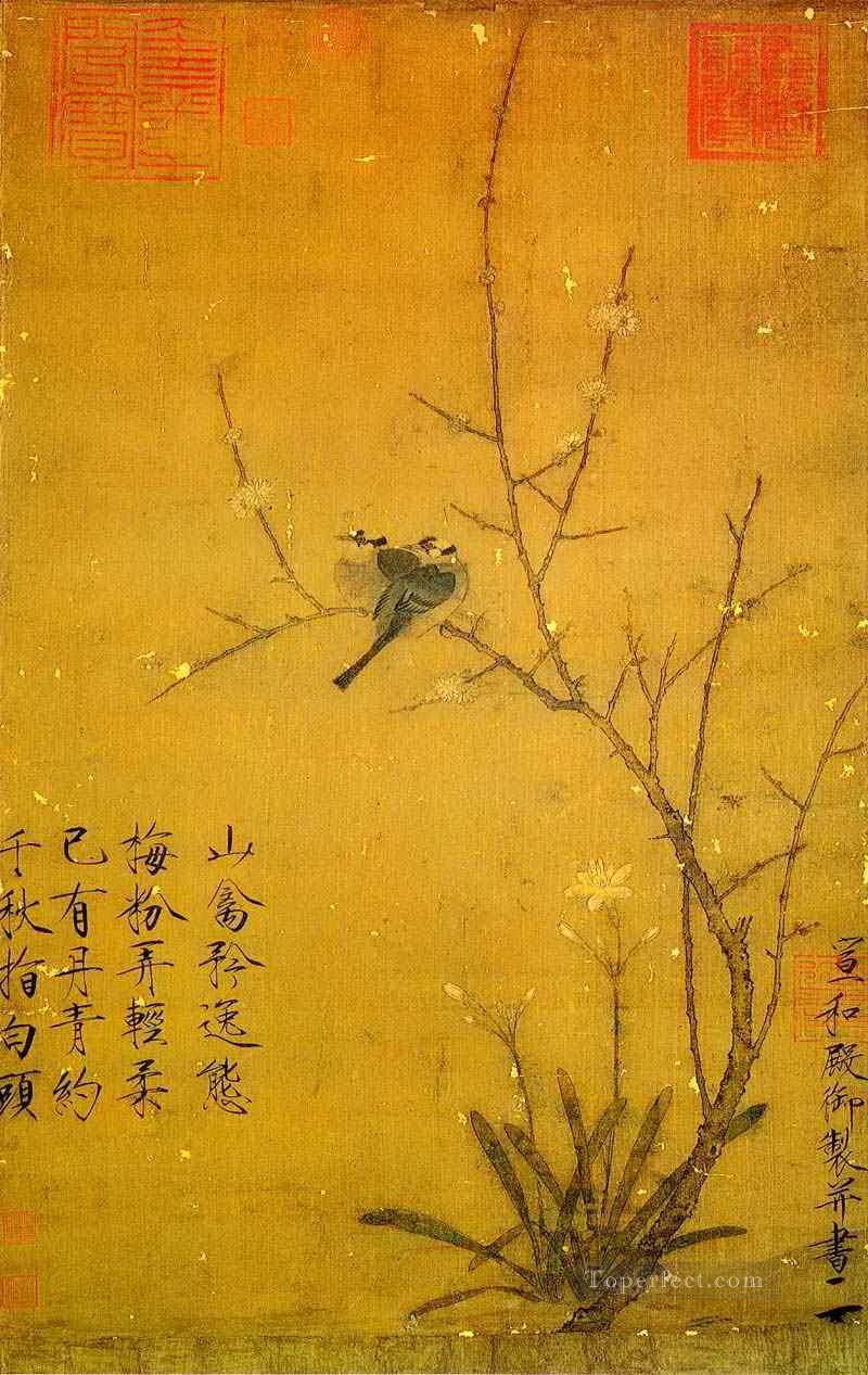 plum and birds old China ink Oil Paintings